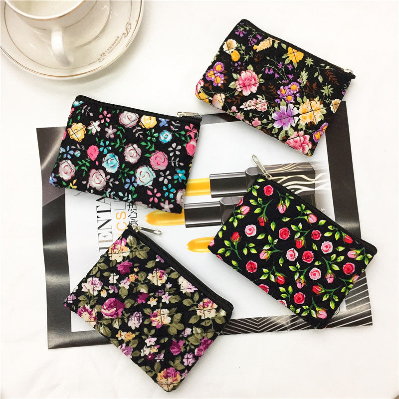 Women's Korean Style Fabric Short Simple Cute Coin Purses