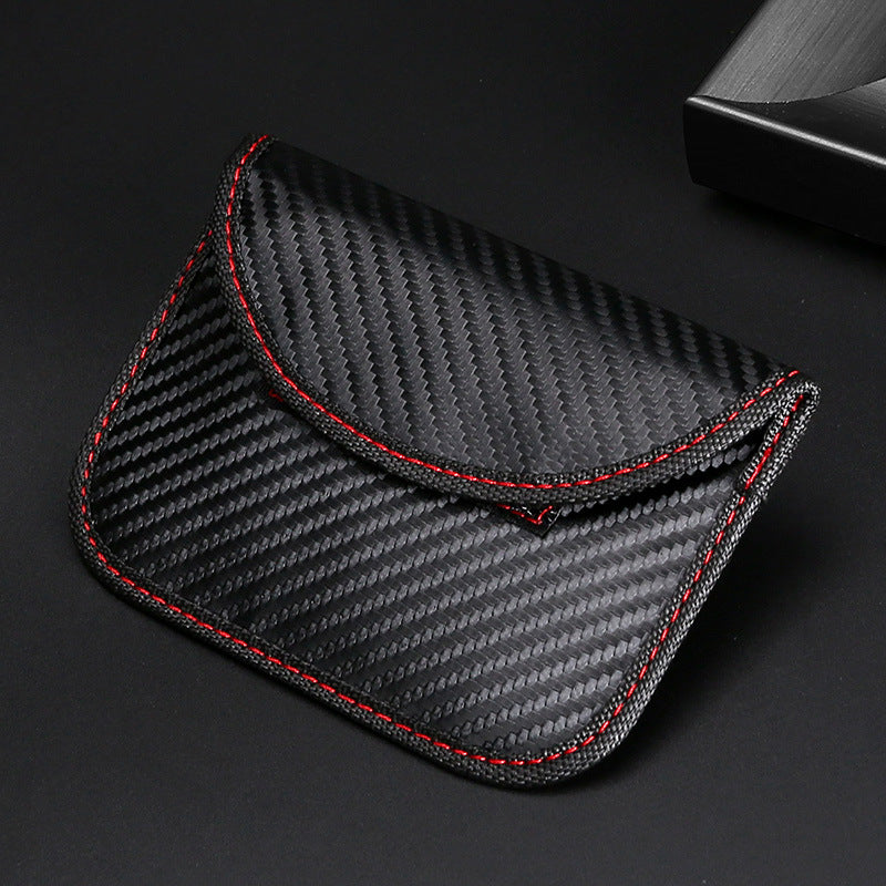 Signal Car Carbon Fiber Pattern Remote Key Bags