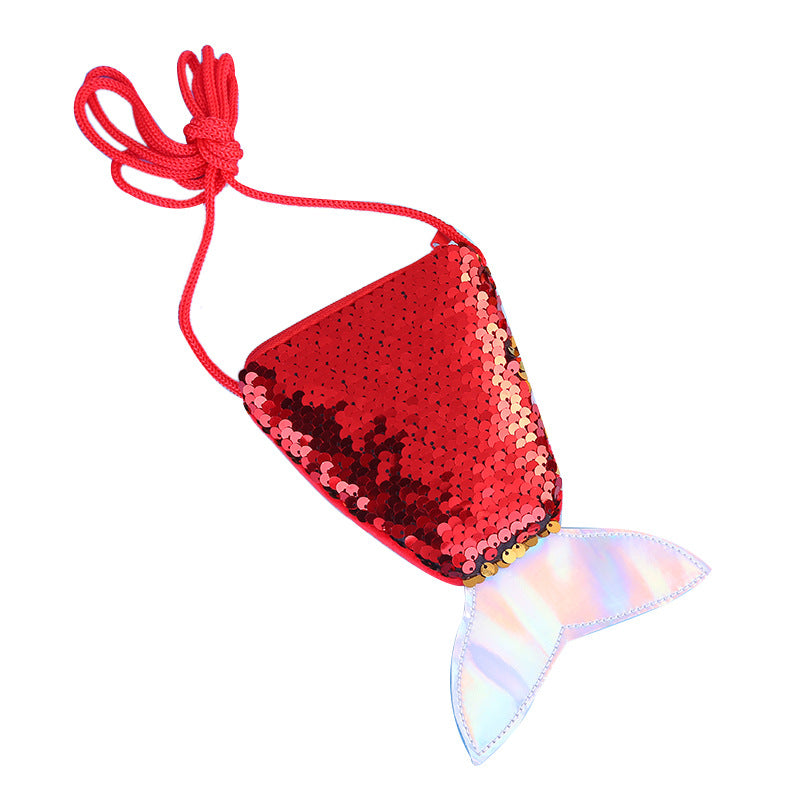 Children's Mermaid Tail Creative Sequined Small Storage Coin Purses