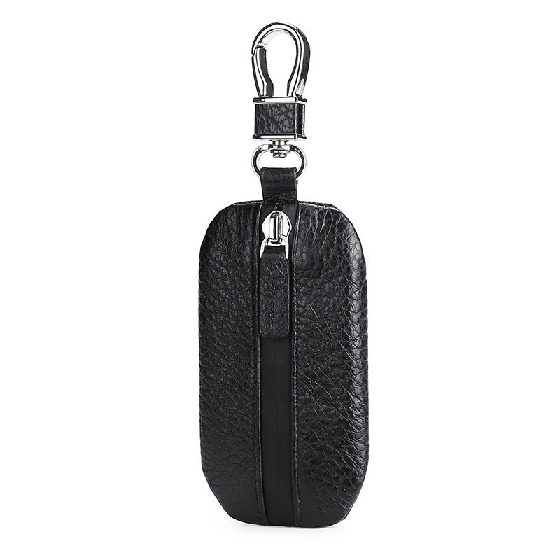 Leather Car Cowhide Lychee Pattern Waterproof Key Bags