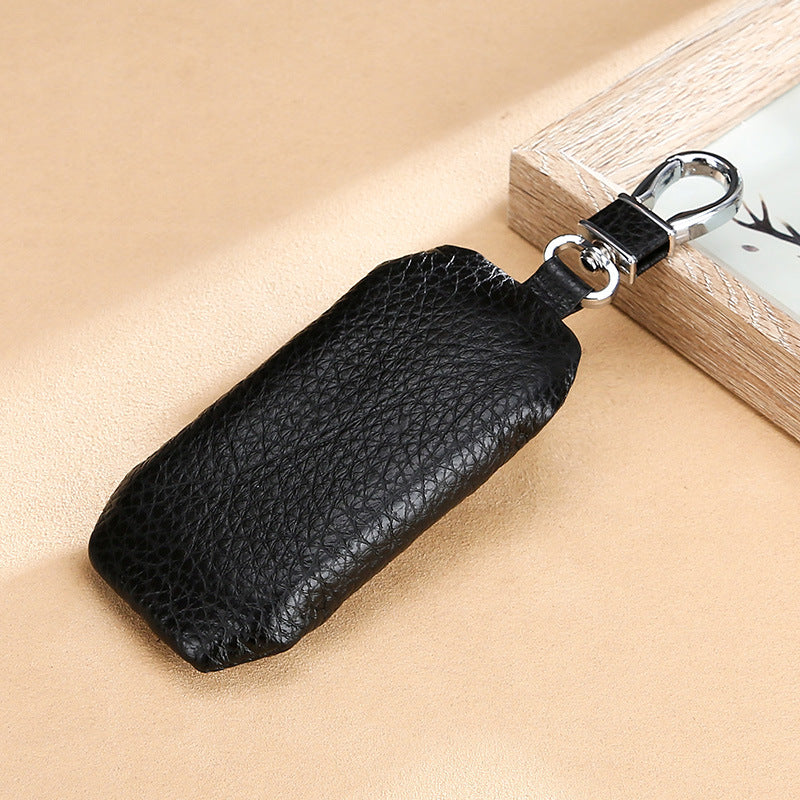 Leather Car Cowhide Lychee Pattern Waterproof Key Bags