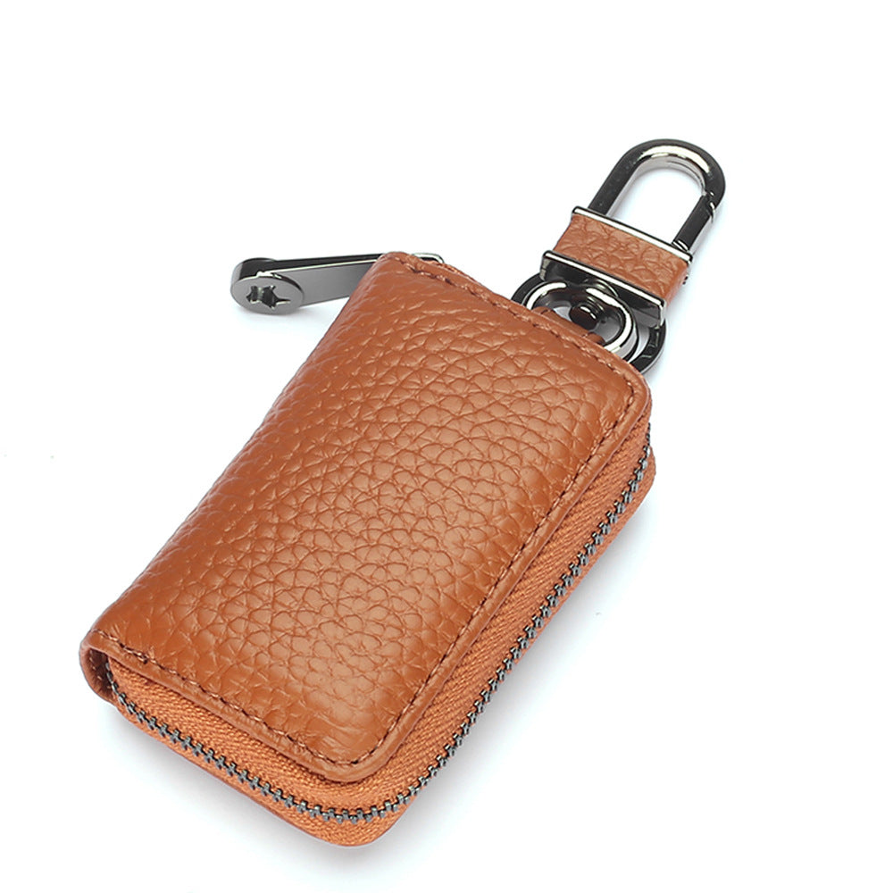 Women's & Men's & Car Mini Leather Zip Small Key Bags