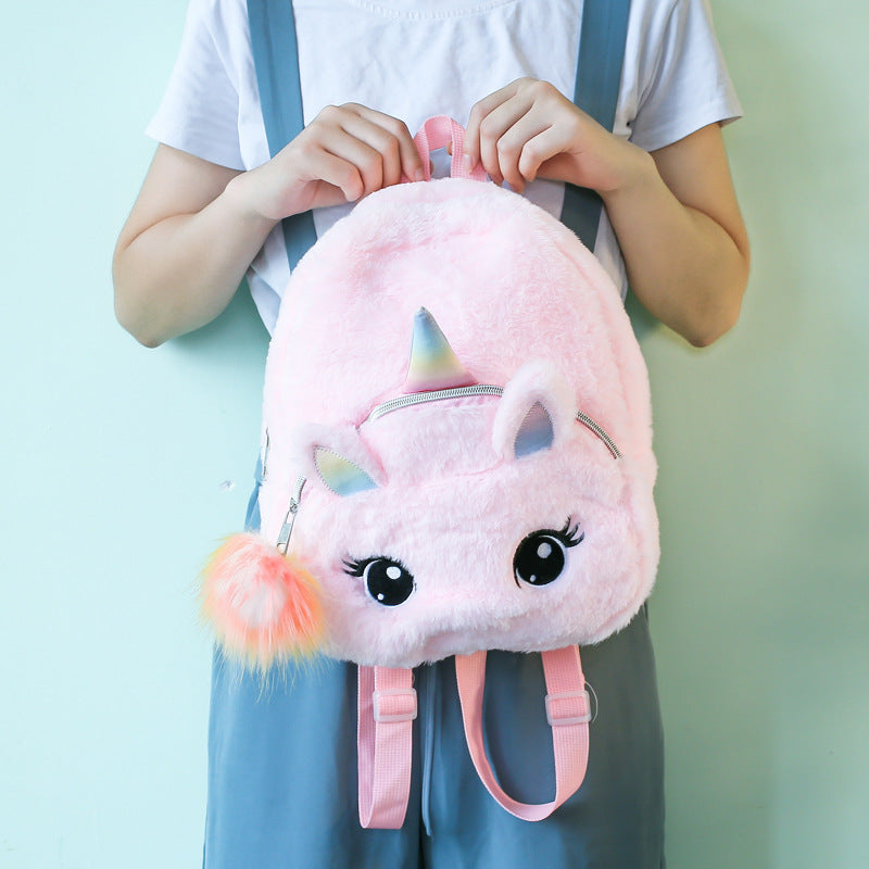 Peluche confortable licorne mignon dessin animé cartables des élèves de l'école primaire