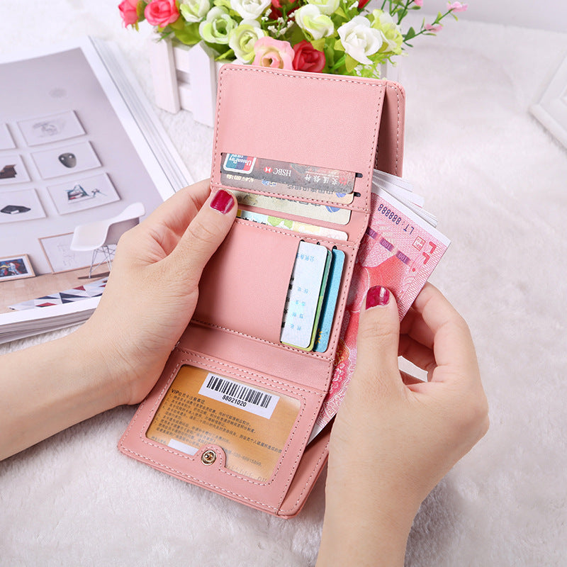 Women's Simple Folding Indie Pop Tassel Mini Ladies Wallets