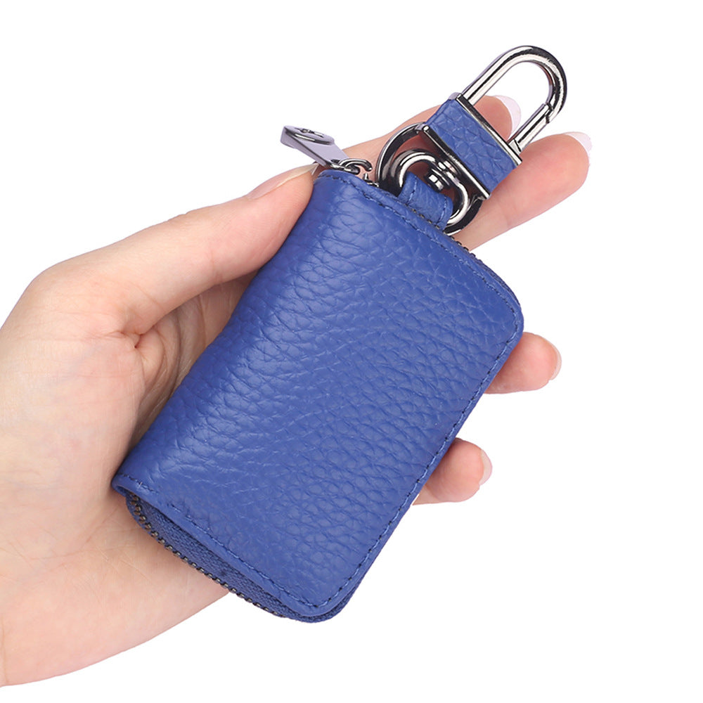 Women's & Men's & Car Mini Leather Zip Small Key Bags