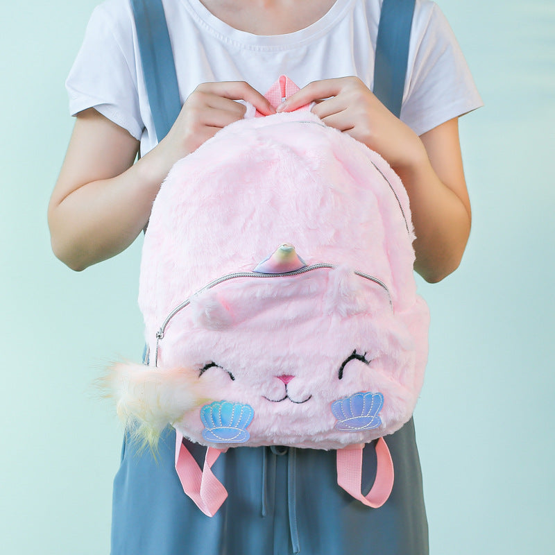 Comfortable Plush Toy Unicorn Cute Cartoon Elementary School Students' Schoolbags