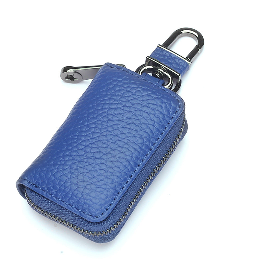 Women's & Men's & Car Mini Leather Zip Small Key Bags