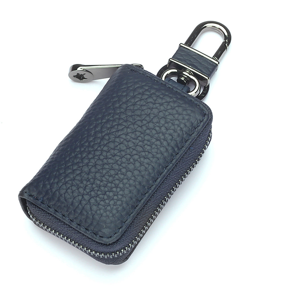 Women's & Men's & Car Mini Leather Zip Small Key Bags