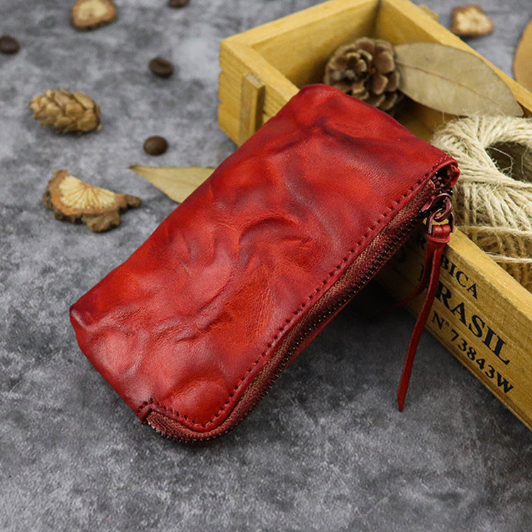 Genuine Leather Retro Style Long Light Coin Purses