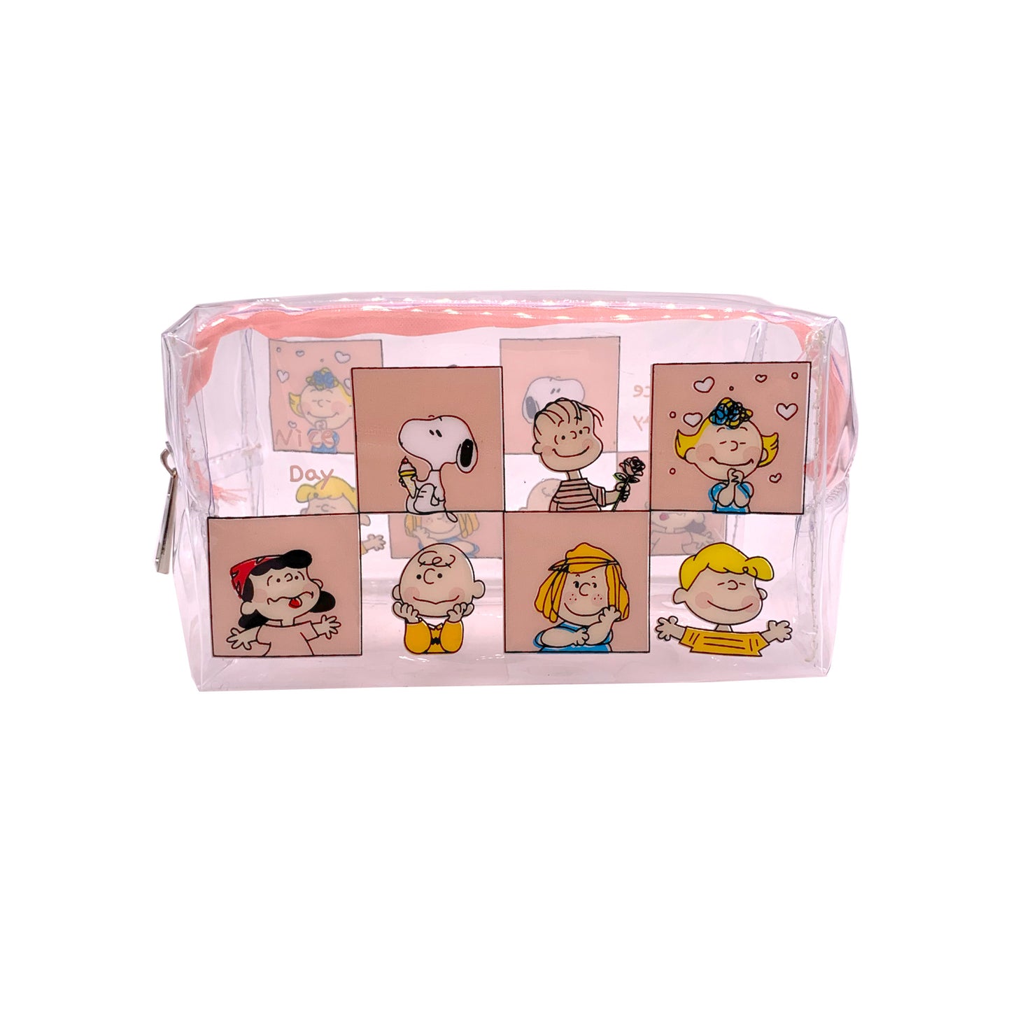 Storage Smiley Face Summer Love Peach Cosmetic Bags