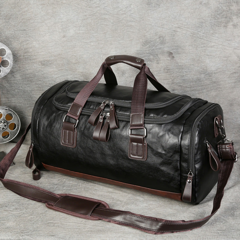 Men's Leather Large Capacity Business Traveling Korean Travel Bags