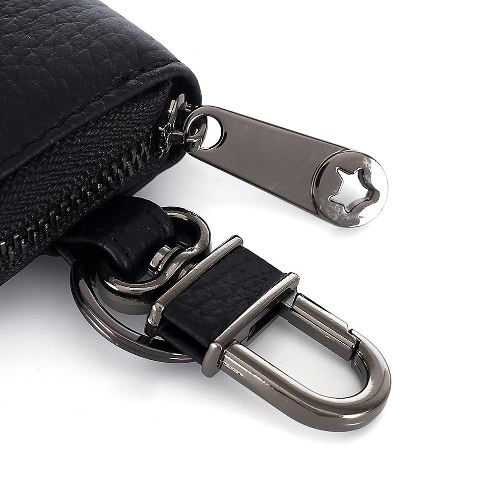 Women's & Men's & Car Mini Leather Zip Small Key Bags