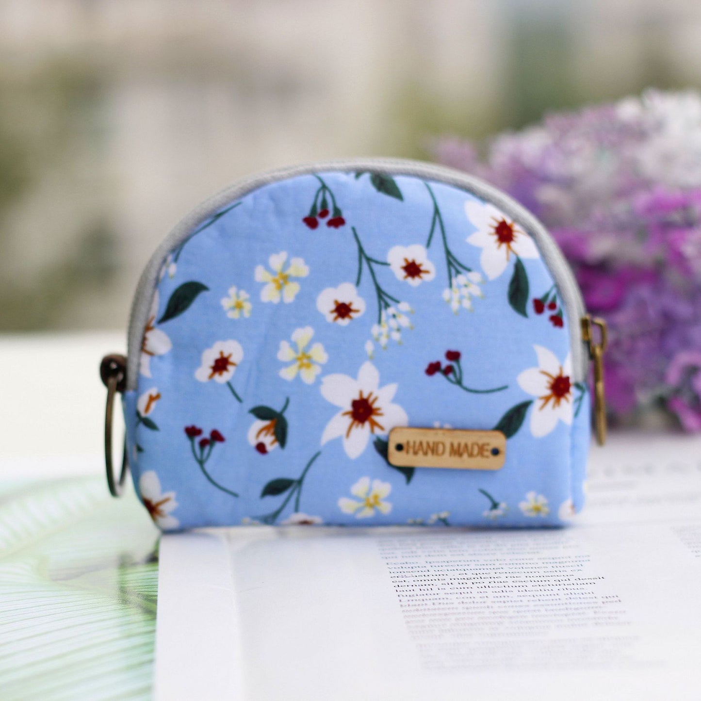 Shell Pastoral Style Flower Small Cloth Coin Purses