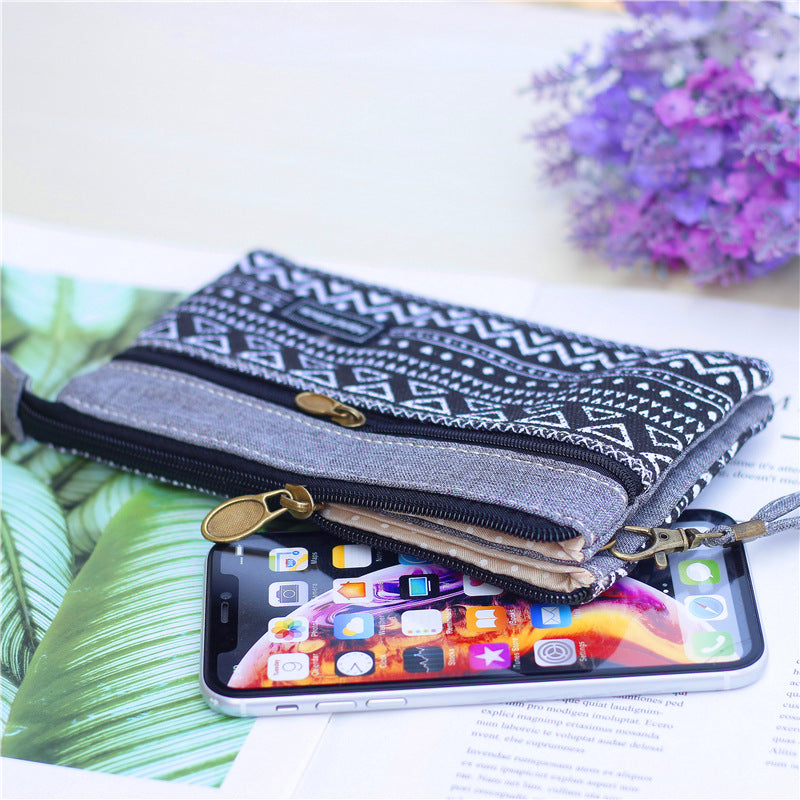 Women's White Print Storage Clutch Fashion Korean Ladies Wallets