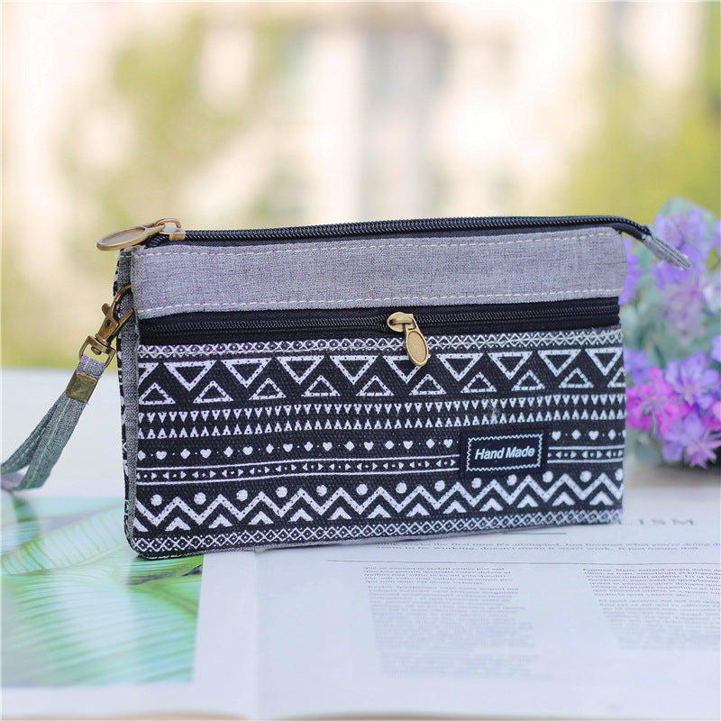 Women's White Print Storage Clutch Fashion Korean Ladies Wallets