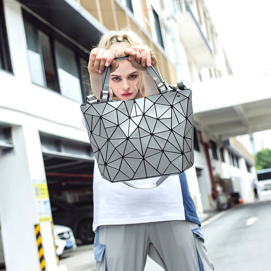 Women's Slouchy Korean Bucket Trendy Rhombus Shoulder Bags