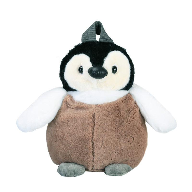 Sacs à dos en peluche pingouin de dessin animé mignon de style coréen