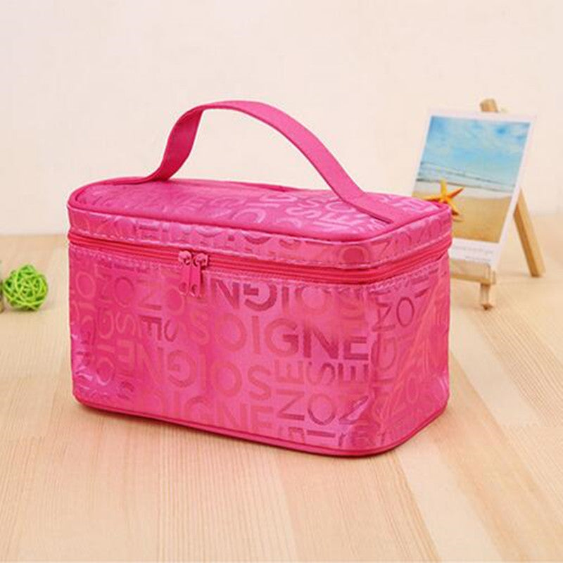 Portable Makeup Cubic Lettered Make-up Large Bags