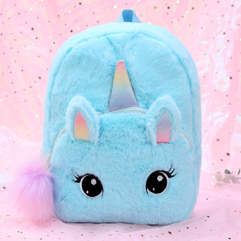 Peluche confortable licorne mignon dessin animé cartables des élèves de l'école primaire