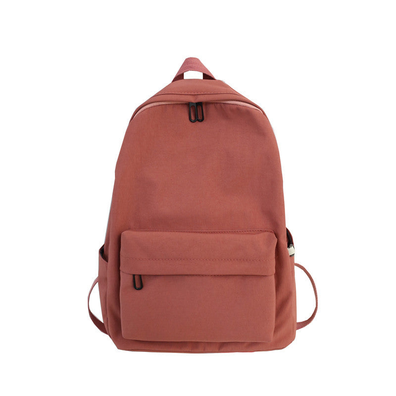 Color Nylon Junior High Female Korean Backpacks