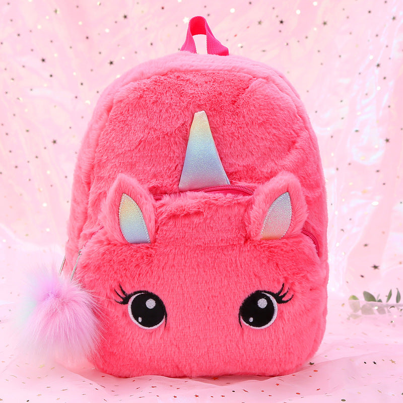 Peluche confortable licorne mignon dessin animé cartables des élèves de l'école primaire