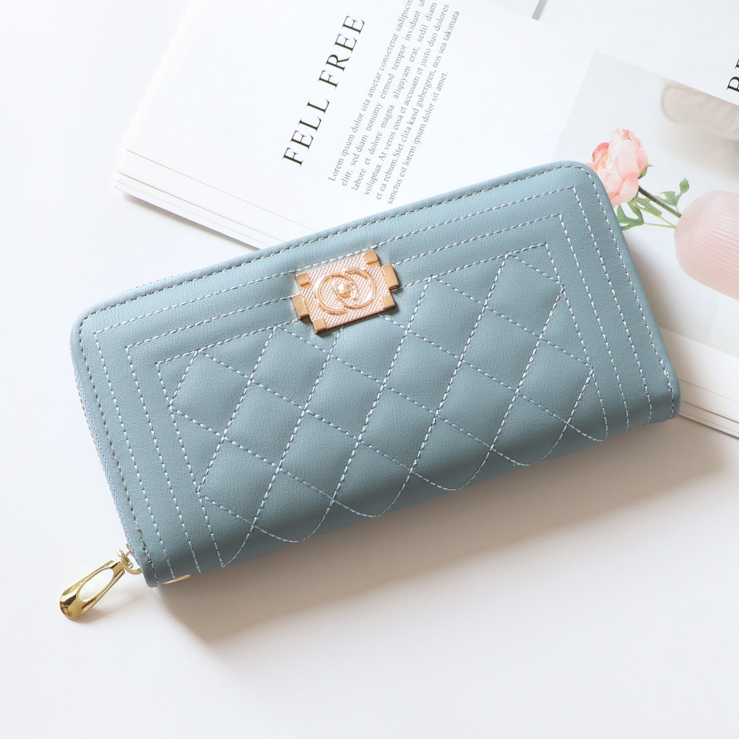 Women's Long Large Capacity Zipper Clutch Fashion Ladies Wallets