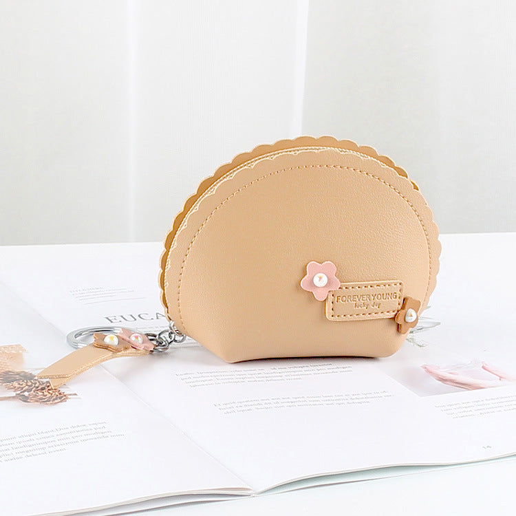 Pochette en éventail pour femmes, petit porte-monnaie Simple une pièce à fermeture éclair