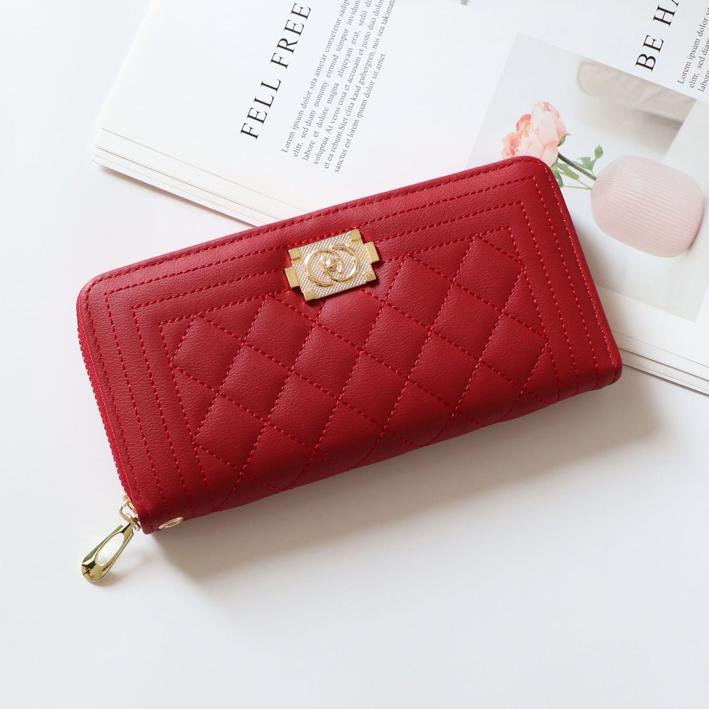 Women's Long Large Capacity Zipper Clutch Fashion Ladies Wallets