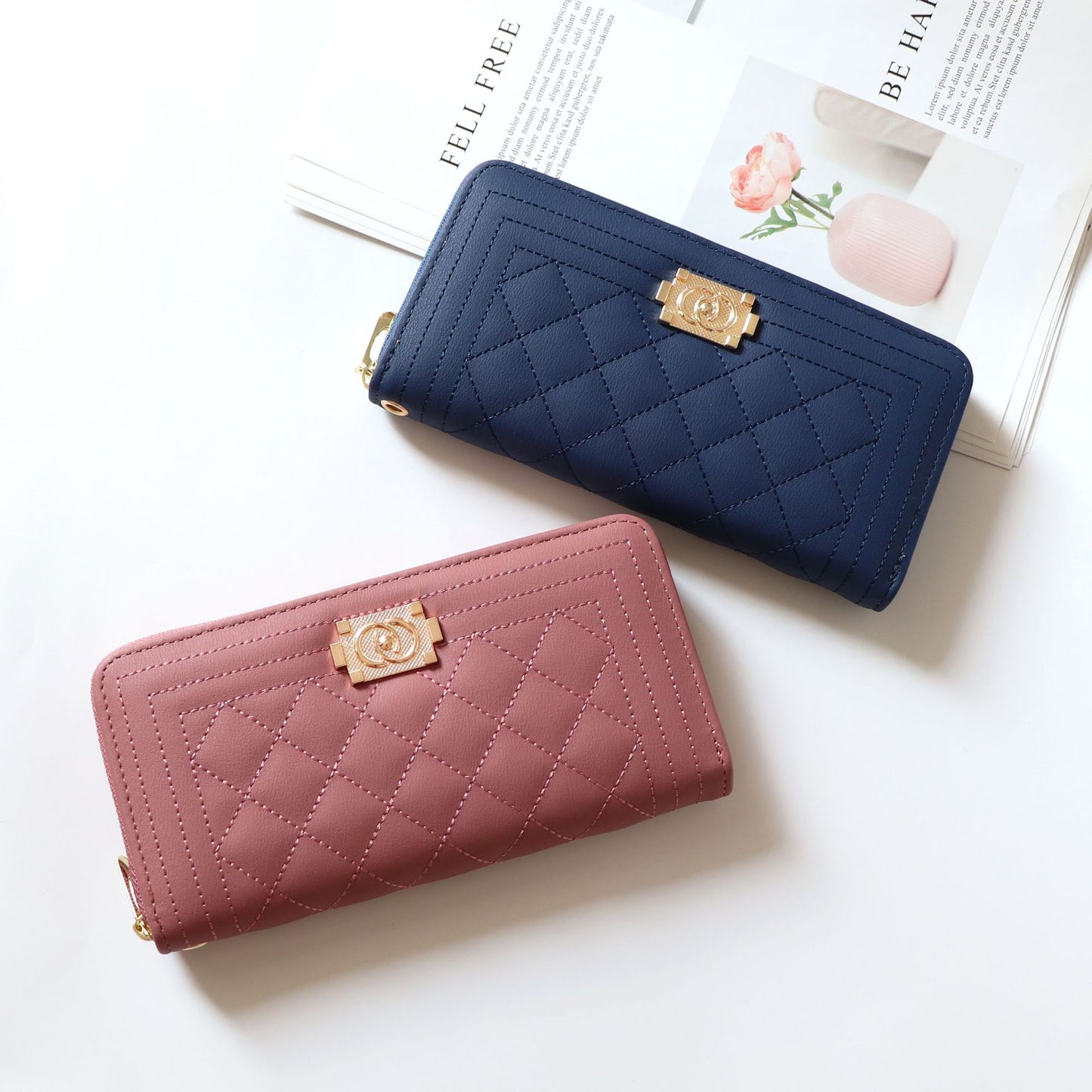 Women's Long Large Capacity Zipper Clutch Fashion Ladies Wallets