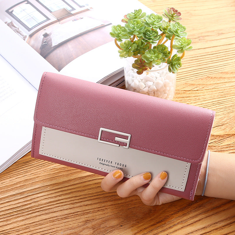 Women's Beautiful Durable Korean Clutch Long Coin Purses