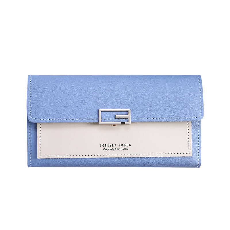 Belle pochette coréenne durable pour femmes, porte-monnaie long