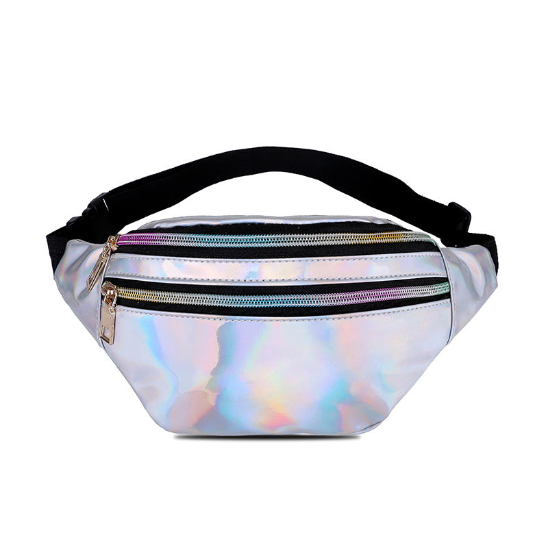 Women's Laser Male Female Personality Colorful Mobile Waist Packs