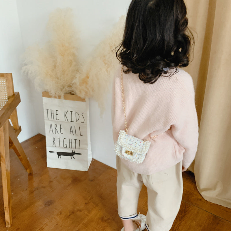 Mode coréenne pour enfants Style diamant chaîne princesse sacs à bandoulière pour enfants