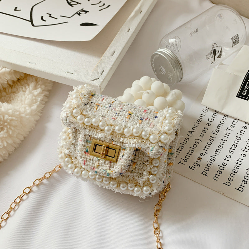 Children's Korean Fashion Diamond Style Chain Princess Children's Shoulder Bags