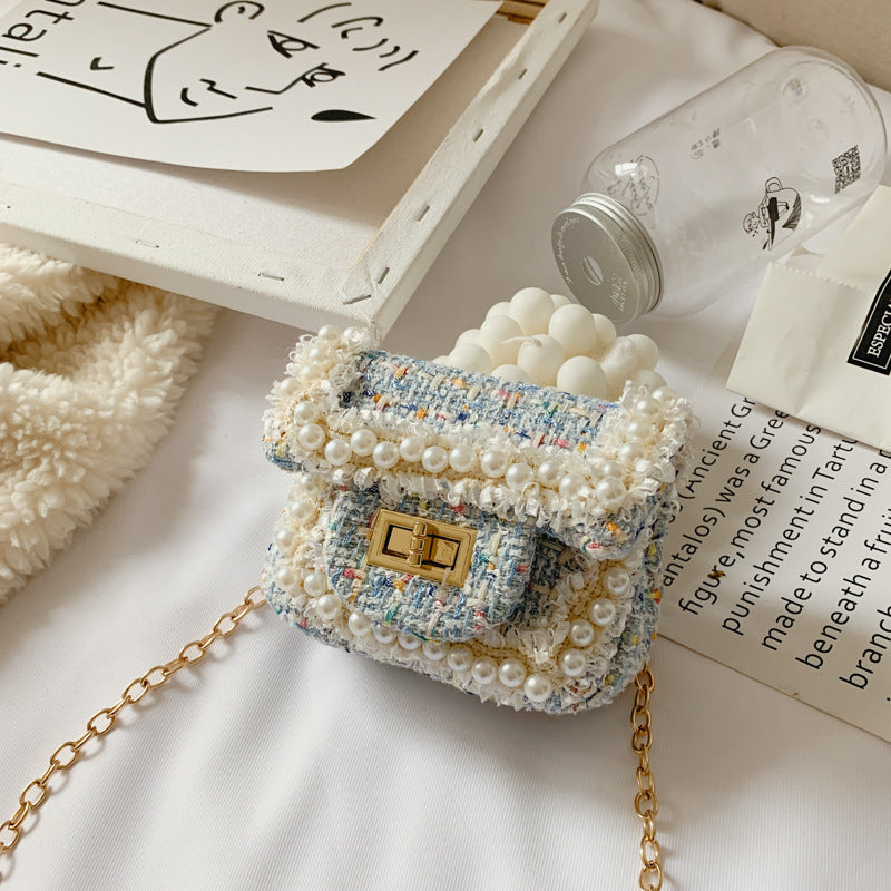 Children's Korean Fashion Diamond Style Chain Princess Children's Shoulder Bags