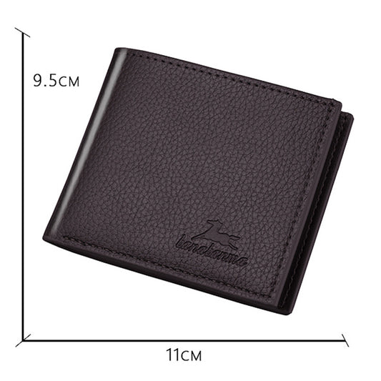 Men's Imitation Leather Short Money Clip Ticket Men's Wallets