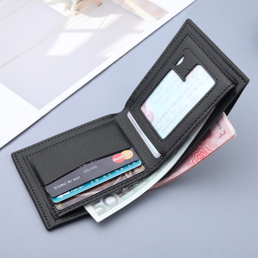 Men's Imitation Leather Short Money Clip Ticket Men's Wallets