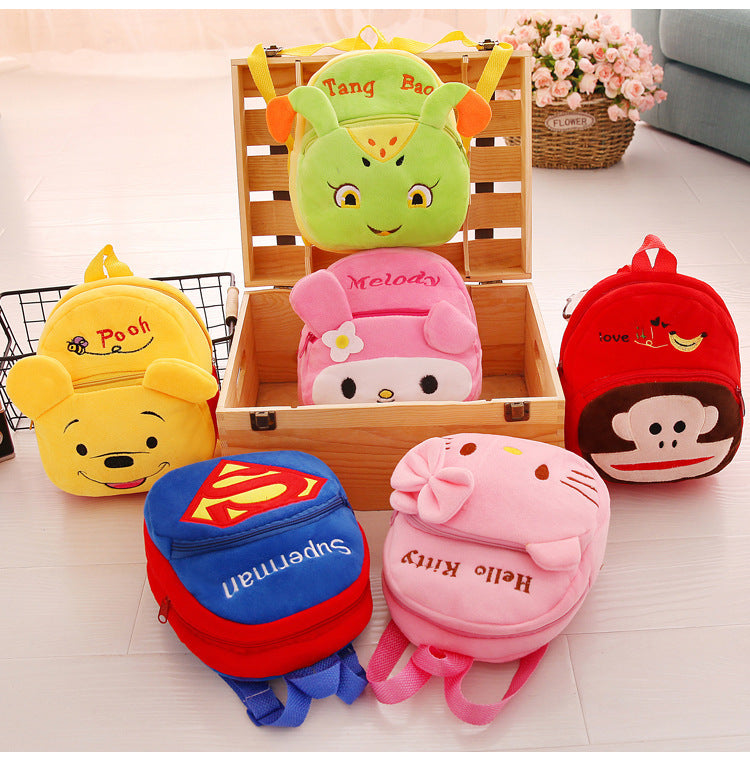 Children's Cute Plush Early Education Park Cartoon Kindergarten School Bags