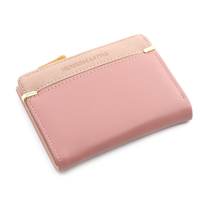 Women's Fashion Short Zip Korean Style Simple Ladies Wallets