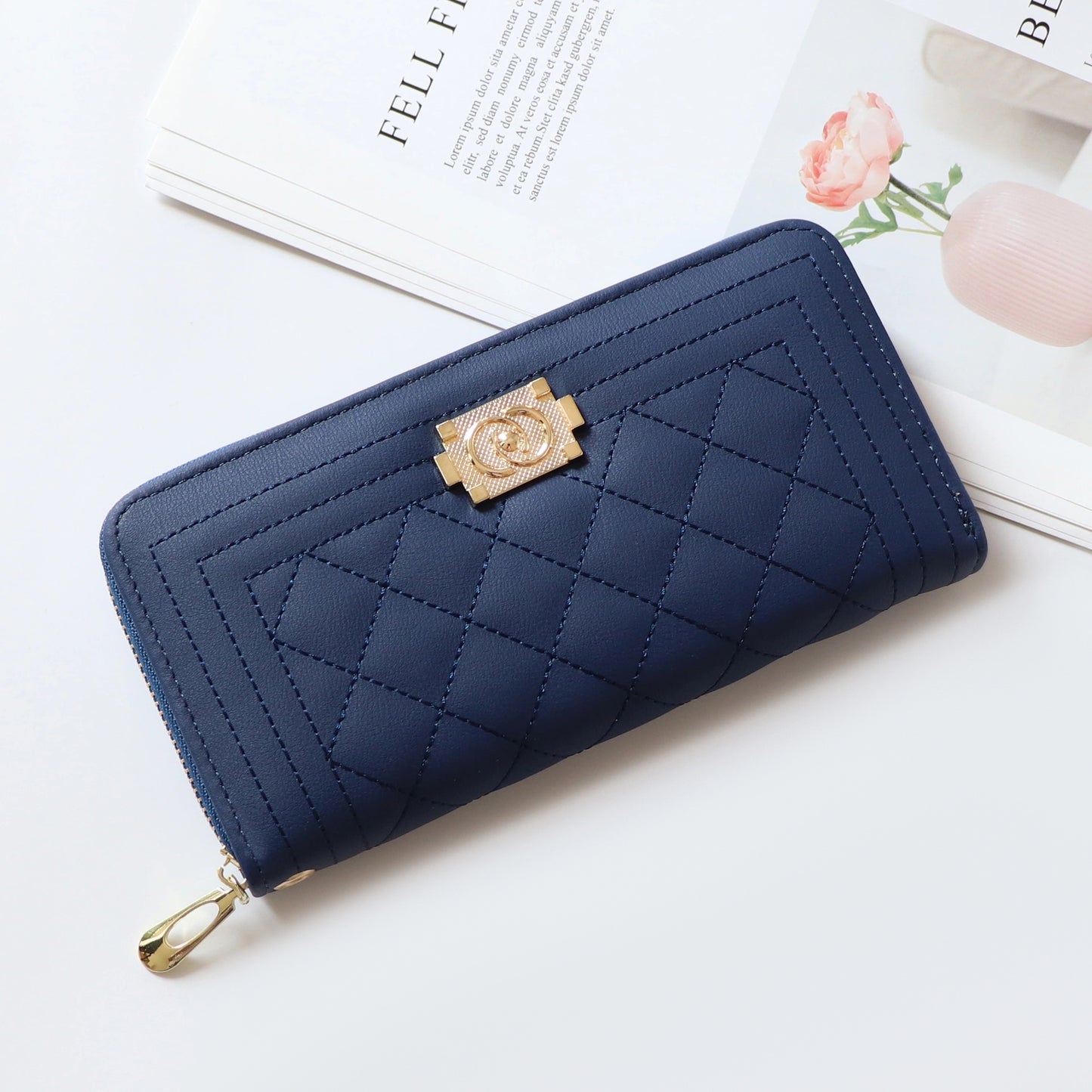 Women's Long Large Capacity Zipper Clutch Fashion Ladies Wallets