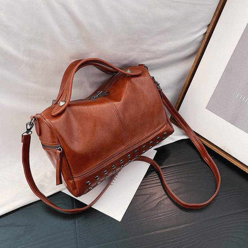 Women's Trendy Elegant Soft Leather Textured Mature Bags