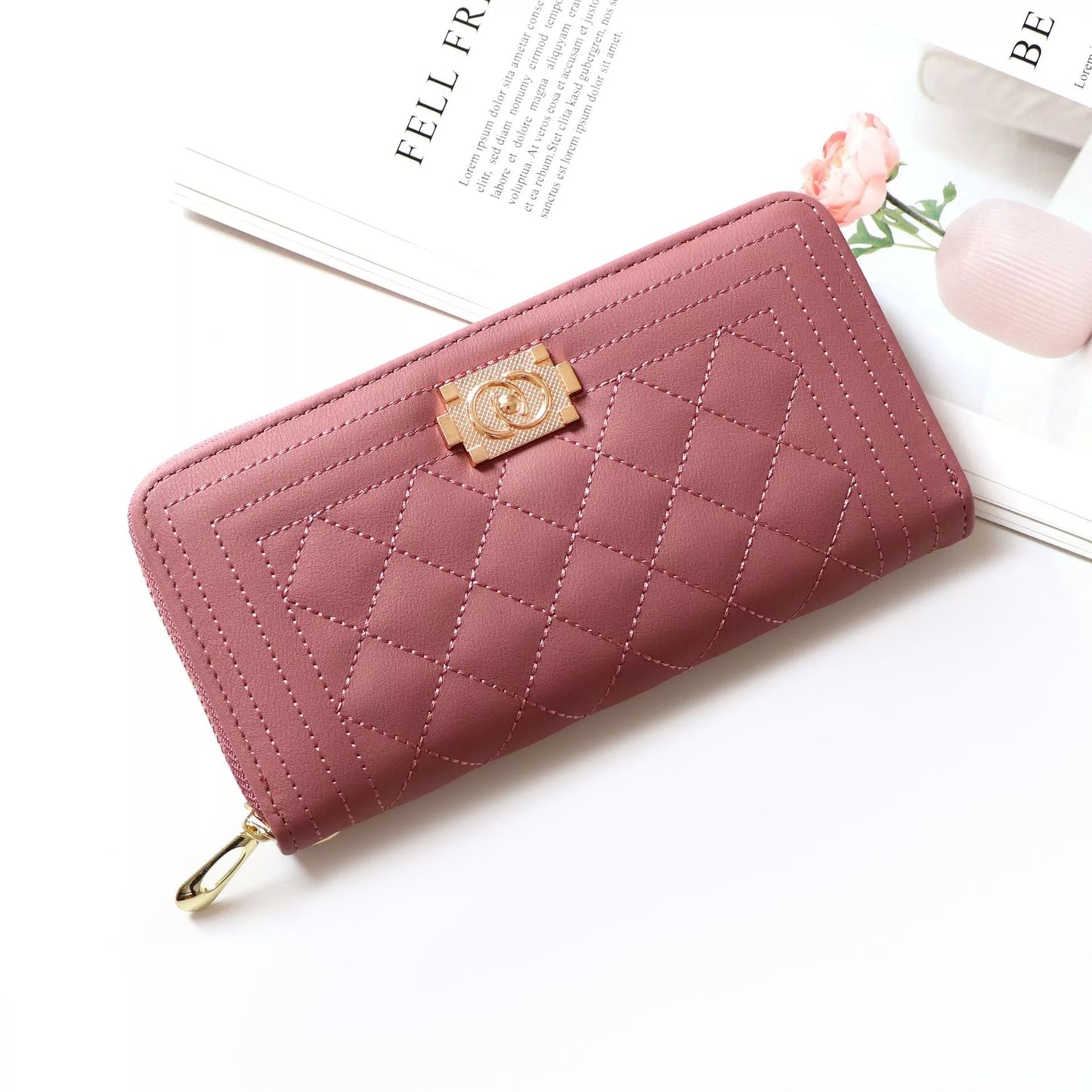 Women's Long Large Capacity Zipper Clutch Fashion Ladies Wallets