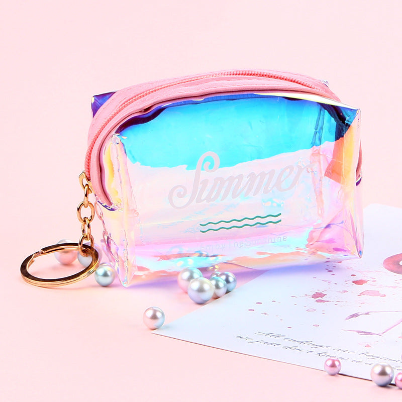 Women's Transparent Laser Korean Style Square Octagonal Purses