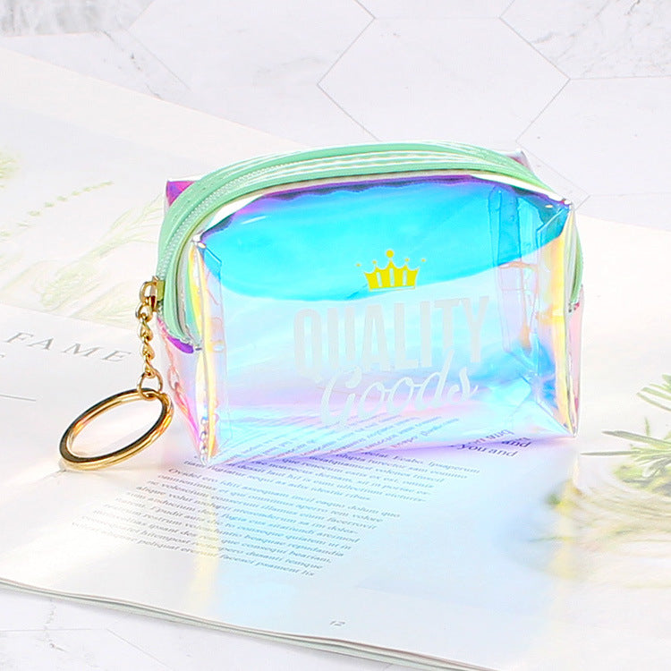 Women's Transparent Laser Korean Style Square Octagonal Purses