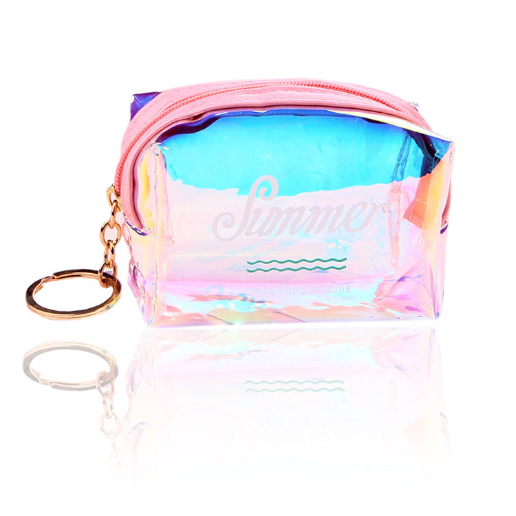 Women's Transparent Laser Korean Style Square Octagonal Purses