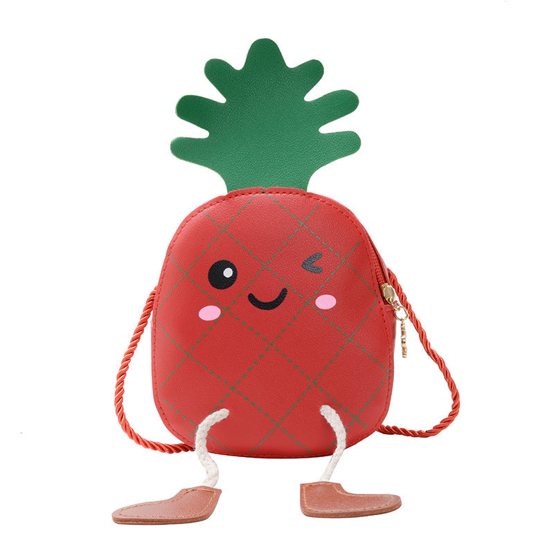 Children's Cute Pineapple Little Fashion Cartoon Children's Shoulder Bags