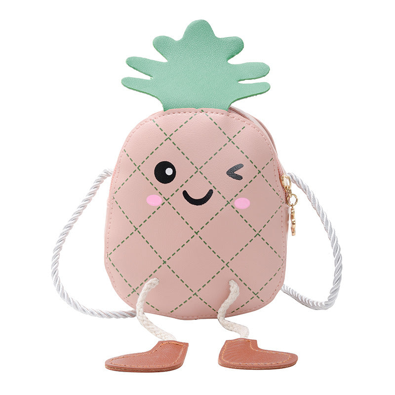 Children's Cute Pineapple Little Fashion Cartoon Children's Shoulder Bags