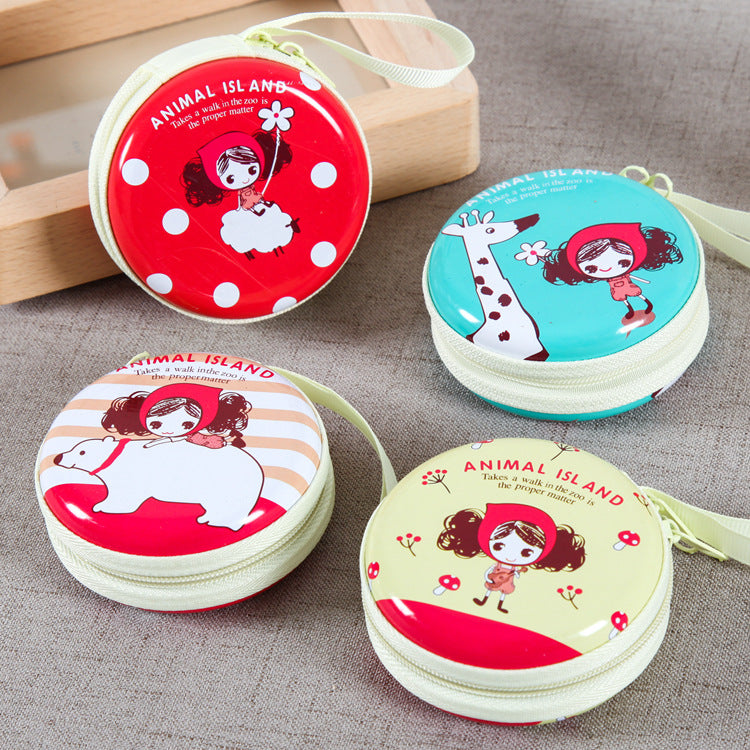 Children's Creative Cute Tinplate Cartoon Change Headset Bags