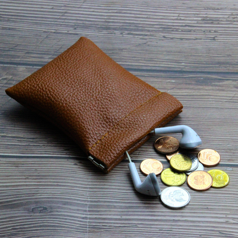 Women's & Men's & Earphone Small Storage Leather Coin Purses