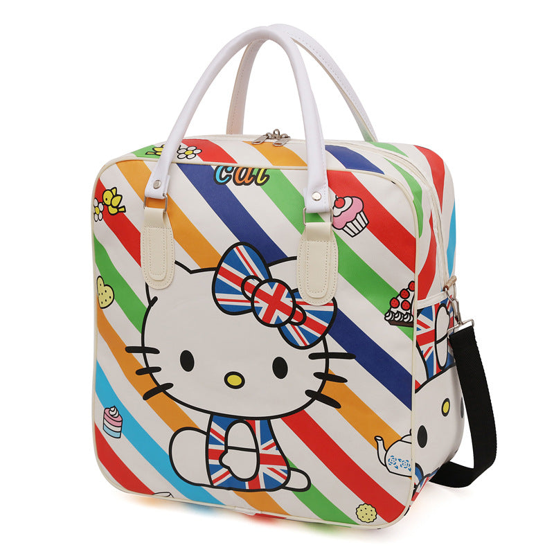 Women's Korean Style Cartoon Waterproof Business Large Travel Bags